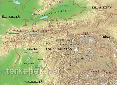 Tadzsikisztán domborzata és vízrajza